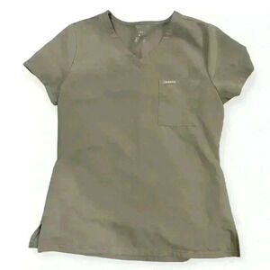 Jaanuu Grey Scrub Top Size Small